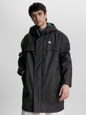 Hilfiger Windbreaker Chicago Waterproof Black Hooded | Tommy | Long Relaxed