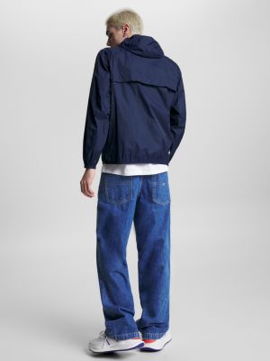 ColourBlocked Packable Waterproof Chicago Windbreaker Blue Tommy