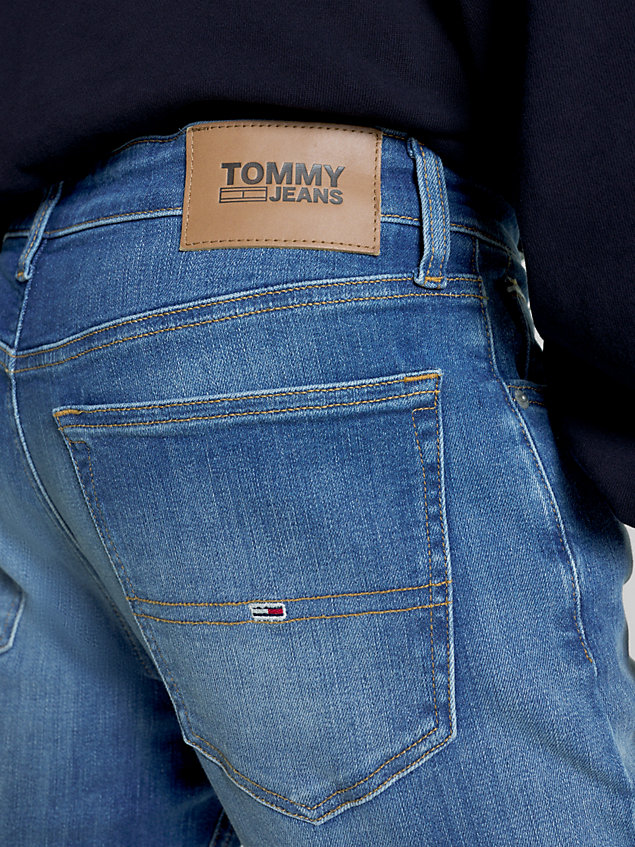 denim simon skinny jeans mit fade-effekt für herren - tommy jeans