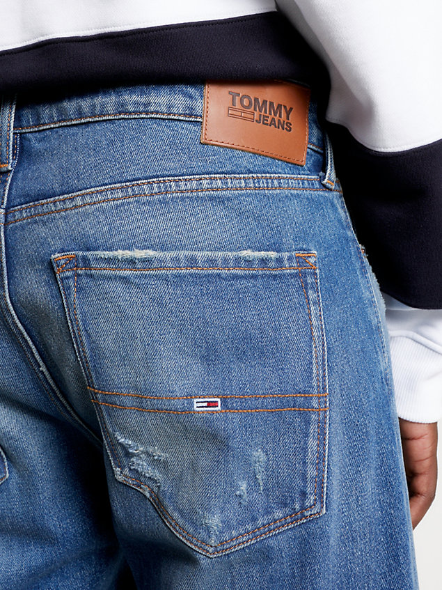 denim scanton y slim distressed jeans voor heren - tommy jeans
