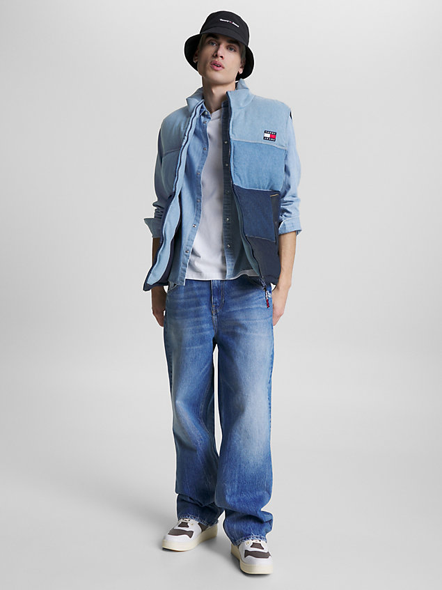 denim archive denim puffer vest for men tommy jeans