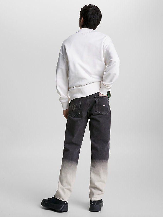 jean droit décontracté ethan noir dégradé denim pour hommes tommy jeans