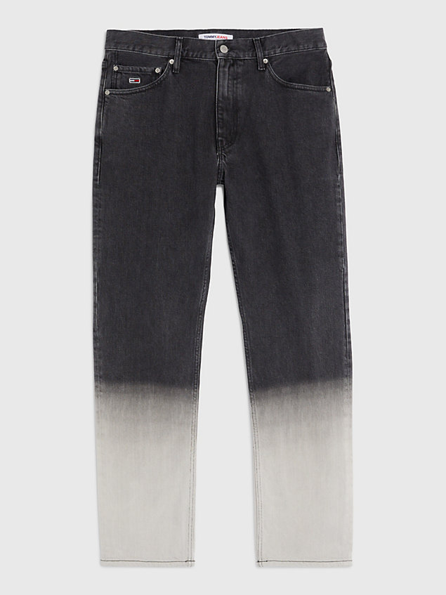 denim ethan relaxed straight schwarze jeans für herren - tommy jeans