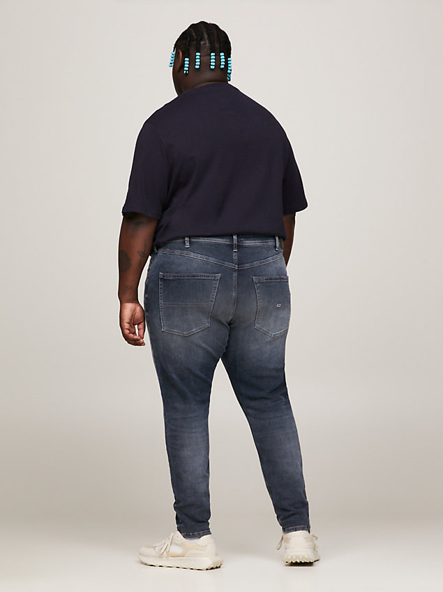 jeans simon plus skinny fit dark wash denim da uomo tommy jeans