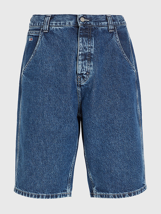 denim aiden baggy fit jeans-shorts für herren - tommy jeans