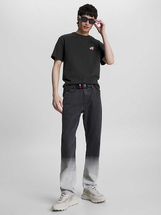 t-shirt classique à logo signature black pour hommes tommy jeans
