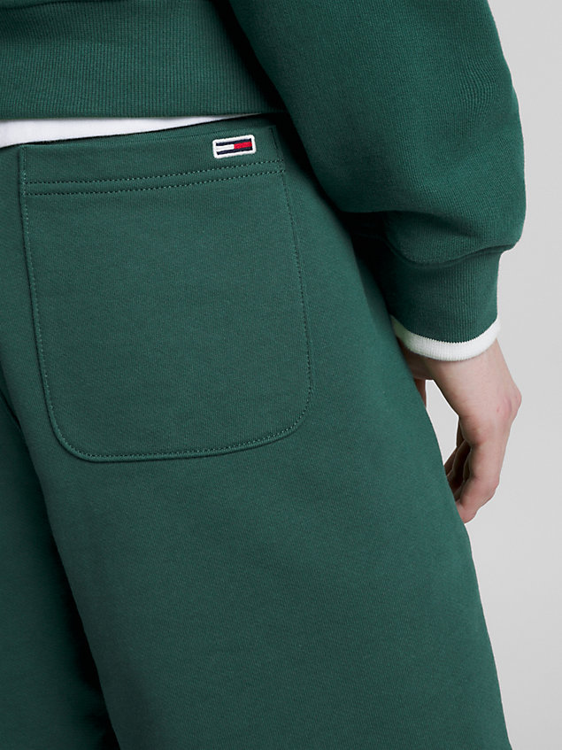 green terry short met trekkoord en logo voor heren - tommy jeans
