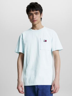 Classic Fit TShirt mit Badge auf der Tasche BLAU Tommy Hilfiger