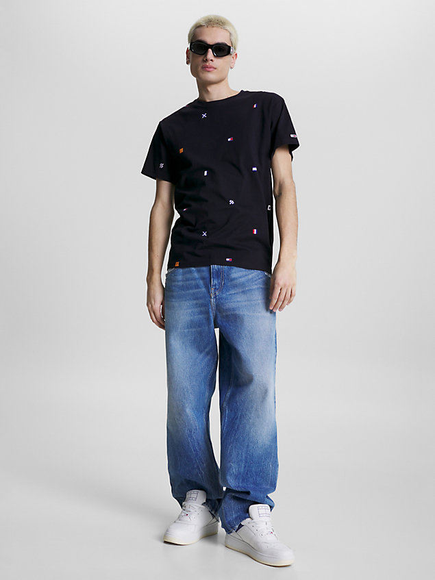 blue t-shirt archive o luźnym kroju dla mężczyźni - tommy jeans