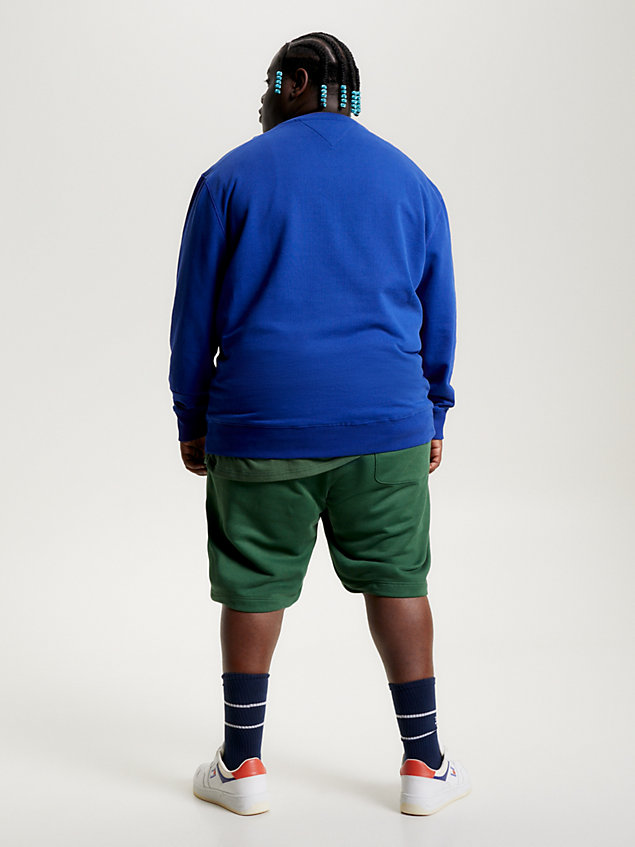 blue plus college boxy fit sweatshirt mit logo für herren - tommy jeans