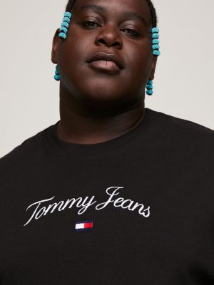 black plus logo relaxed fit t-shirt for men tommy jeans