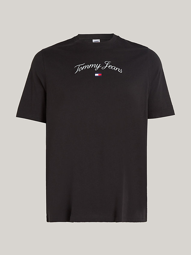 black plus logo relaxed fit t-shirt for men tommy jeans