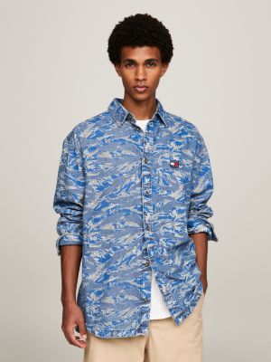 Camo denim hotsell shirt mens