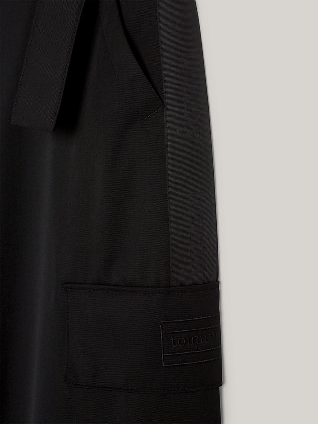 black cargobroek met riem en wijde fit voor heren - tommy jeans