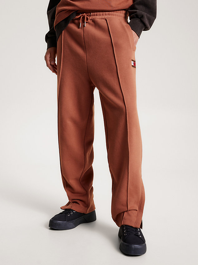 brown essential vorgewaschene jogginghose für herren - tommy jeans