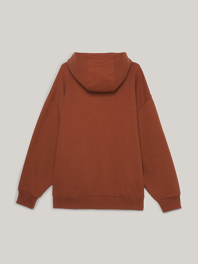 brown essential vorgewaschener hoodie für herren - tommy jeans