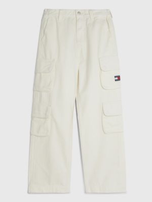 Tommy Jeans x Festival Aiden baggy cargobroek WIT Tommy Hilfiger