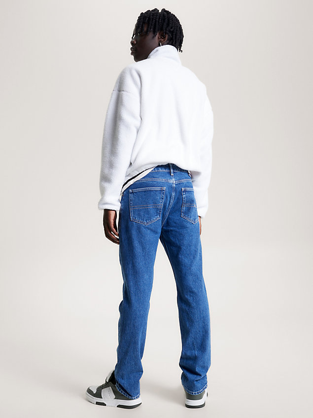 jean droit coupe standard ryan délavé denim pour hommes tommy jeans