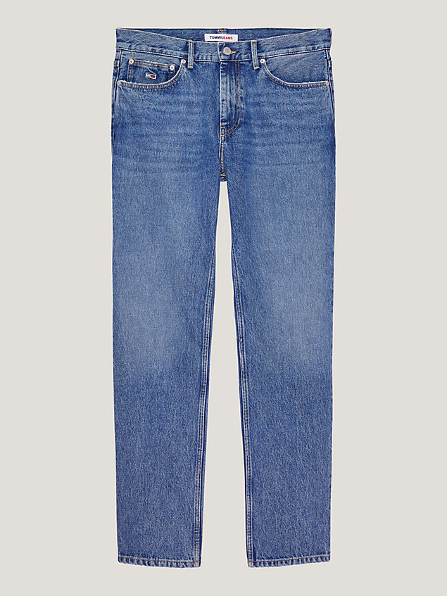 denim ethan relaxed straight jeans mit logo für herren - tommy jeans