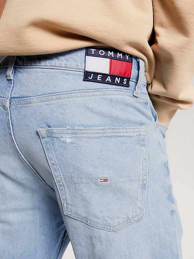 denim ethan relaxed straight hanf-jeans im used look für herren - tommy jeans