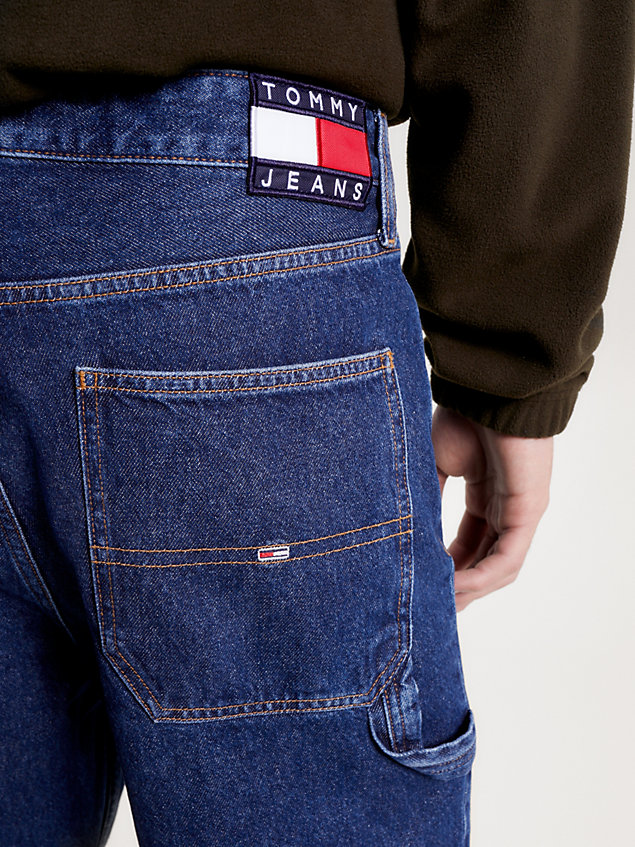 denim workwear skate jeans met wijde fit voor heren - tommy jeans
