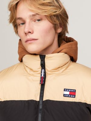 Colour-Blocked Alaska Puffer Jacket, Black