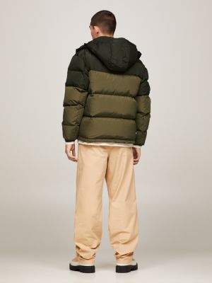 Colour-Blocked Alaska Puffer Jacket | Green | Tommy Hilfiger