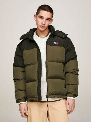 Colour-Blocked Alaska Puffer Jacket, Green