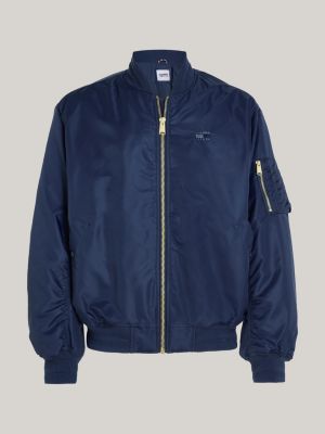 Tommy Hilfiger Hombre Chaqueta Mix Media Bomber Cazadora de Aviador, Azul  (Desert Sky), S: : Moda