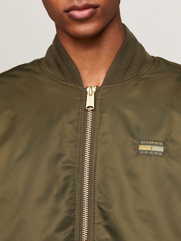 bomber essential relaxed fit imbottito verde da uomo tommy jeans