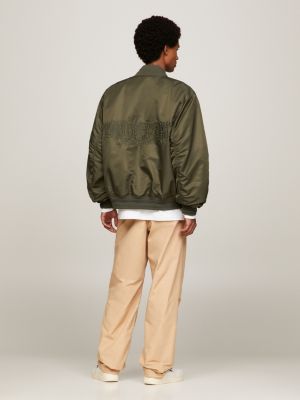 Tommy | Jacket Padded Green Bomber Hilfiger Essential Relaxed |