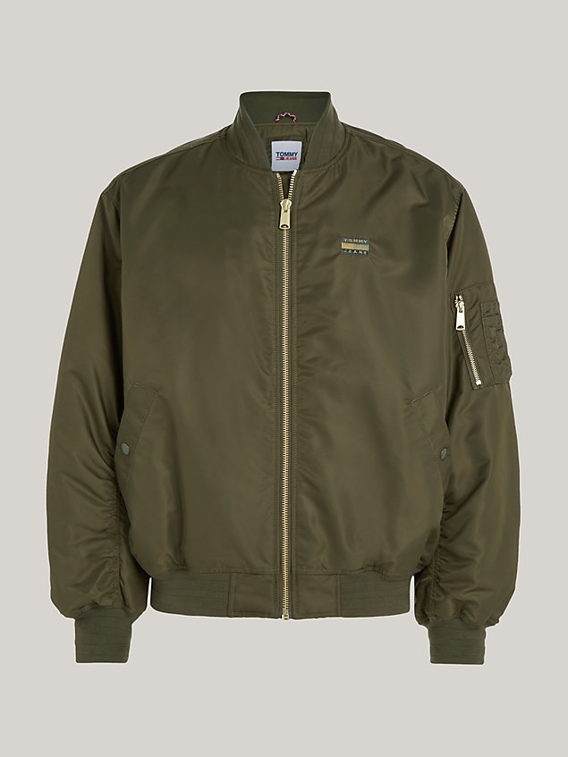 bomber essential relaxed fit imbottito green da uomo tommy jeans