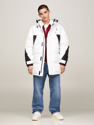 Colour-Blocked Oversized Puffer Parka | White | Tommy Hilfiger