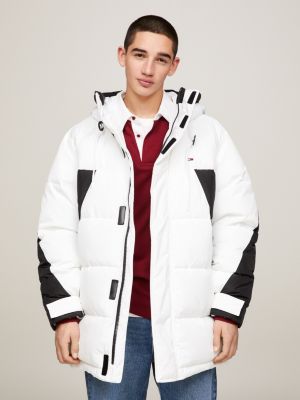 Colour-Blocked Oversized Puffer Parka | White | Tommy Hilfiger