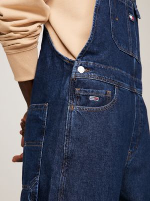 Pantalones Peto Mezclilla Para Hombre - Holgados, Transpirables, Con Bolsillos Cargo