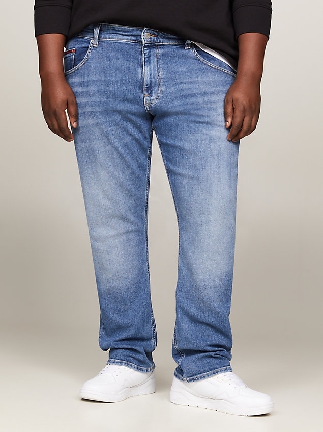 denim plus simon skinny jeans met fading voor heren - tommy jeans