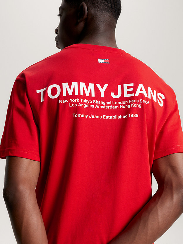 Back Logo Classic Fit T-Shirt | RED | Tommy Hilfiger