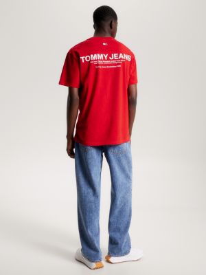 Classic Hilfiger Fit T-Shirt Back Tommy | Red Logo |