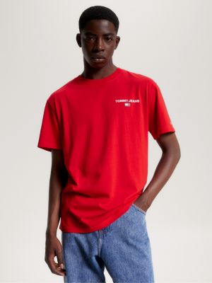 Logo Hilfiger Red Back Fit T-Shirt | | Classic Tommy