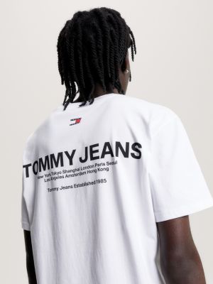 Back Logo Classic Tommy Hilfiger White Fit T-Shirt | 