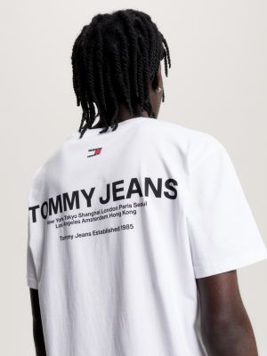 Back Logo Hilfiger White Fit | Classic T-Shirt Tommy 