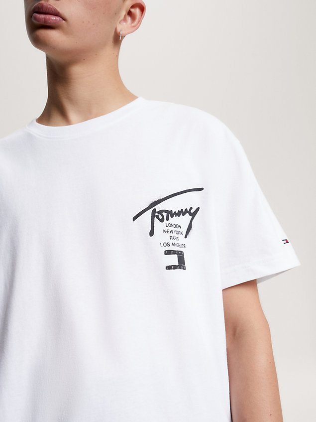 white back logo classic fit t-shirt for men tommy jeans