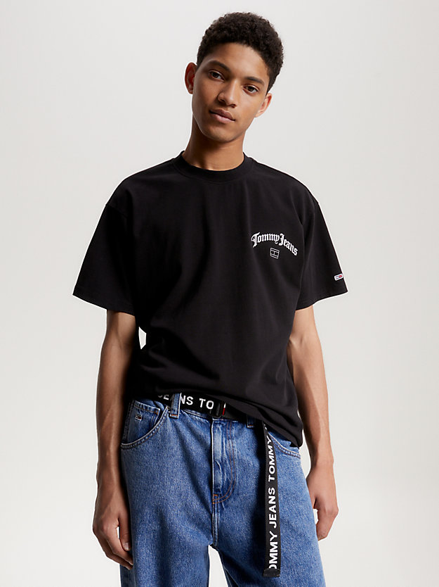 Back Logo Relaxed Fit T-Shirt | Black | Tommy Hilfiger