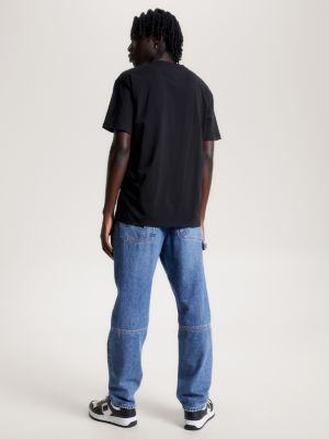 black logo classic fit t-shirt for men tommy jeans