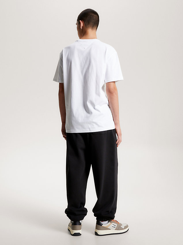 camiseta con logo y corte clásico white de hombre tommy jeans
