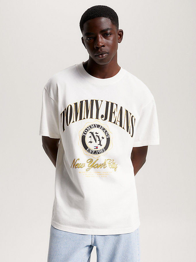 Varsity Logo Relaxed Fit T-Shirt | White | Tommy Hilfiger