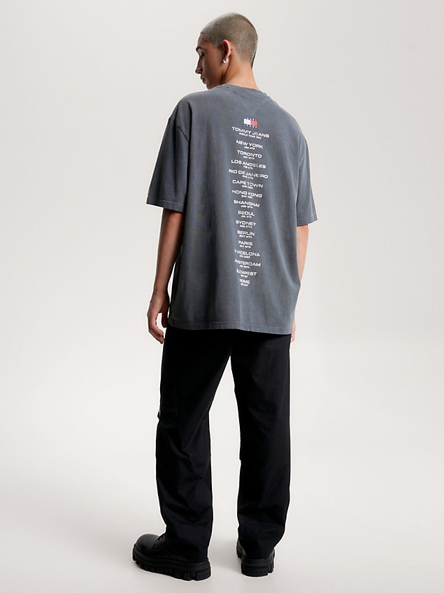 grey tiger logo oversized fit t-shirt for men tommy jeans
