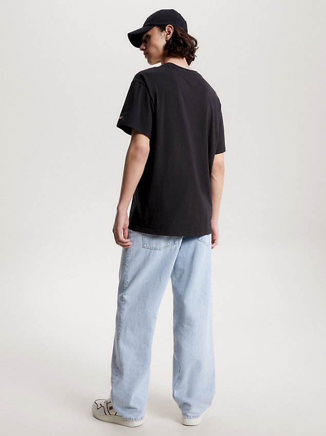 camiseta de corte clásico con logo new york black de hombre tommy jeans
