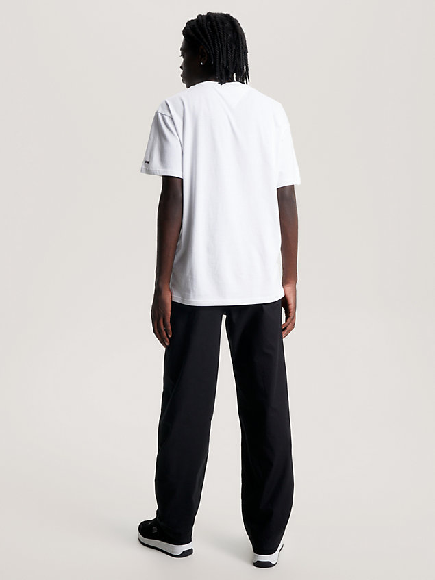 camiseta de corte clásico con logo new york white de hombre tommy jeans