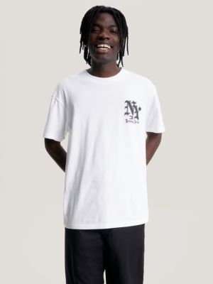 New Logo | | White T-Shirt Classic Fit Tommy York Hilfiger